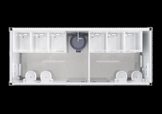 Dusch-Container mit 6 Duschen D/H Sanitärcontainer