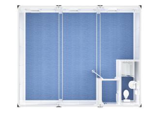 Trioanlage mit Windfang, WC und Dusche - 20 ft - 6 x 7,5 m Duo- & Trioanlagen Seevetal