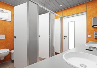 Toilettencontainer PREMIUM LINE WC D/H mit zusätzlichen Urinalen