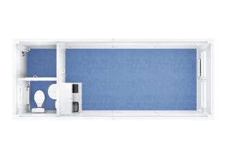 20-Fuß-Raumcontainer mit WC/Miniküche Raum- & Bürocontainer Rostock