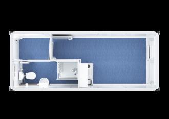 Wohncontainer mit WC/DU/Miniküche Raum- & Bürocontainer 20 ft