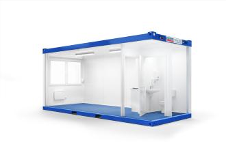 20-Fuß-Raumcontainer mit WC/Miniküche Raum- & Bürocontainer