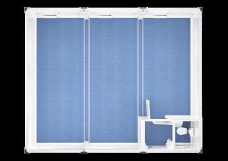Trioanlage mit Windfang, WC - 20 ft - 6 x 7,5 m Duo- & Trioanlagen