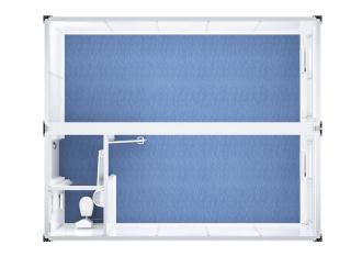 Duoanlage mit Windfang und WC - 20 ft - 6 x 5 m Duo- & Trioanlagen 