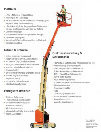 Vertikalmastbühne Toucan 12E Plus