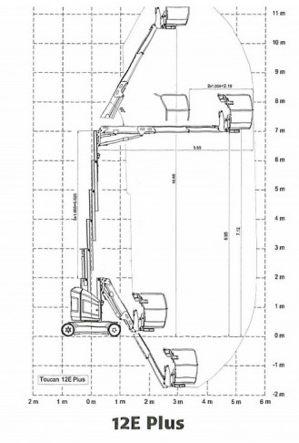Vertikalmastbühne Toucan 12E Plus