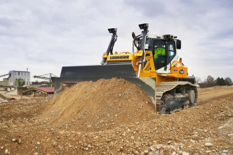 PR 736 Liebherr PR 734 mit Lasersteuerung Hof