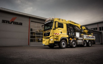 Autokran mieten Lkw mit Ladekran Palfinger 