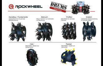 Bagger Anbaufräse Rockwheel D30