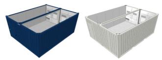 BÜRO- /MANNSCHAFTSCONTAINER "DOPPELANLAGE" BM20'