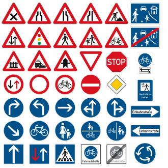 Verschiedene Verkehrsschilder