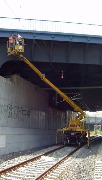 Zweiwege Unimog U1650 Kübler Hubbühne Vegi