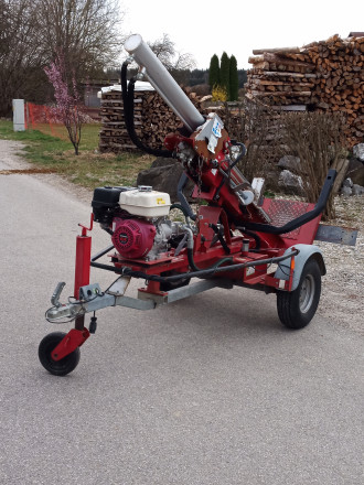 Holzspalter München mieten Anhänger Benzin 