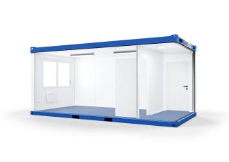 Raumcontainer mit Flur 6 x 3 m 3 Zugänge Raum- & Bürocontainer