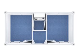 Raumcontainer raumgeteilt mit WF 6 x 3 m Raum- & Bürocontainer Mainz