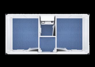 Raumcontainer raumgeteilt mit WF 6 x 3 m Raum- & Bürocontainer