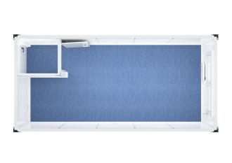 Raumcontainer mit Windfang 6 x 3 m Raum- & Bürocontainer Wiesbaden