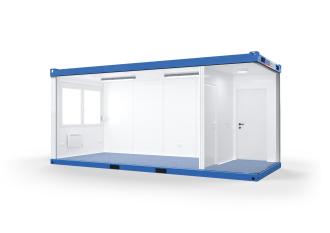 Raumcontainer mit Flurgang (3 Zugänge) Raum- & Bürocontainer 20 ft