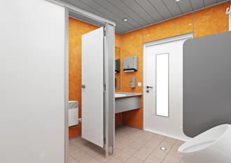 Toilettencontainer PREMIUM LINE WC D/H mit zusätzlichen Urinalen