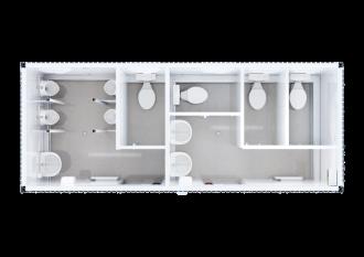 BASIC LINE WC D/H WC-Container Damen und Herren