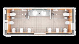PREMIUM LINE WC HERREN Sanitärcontainer