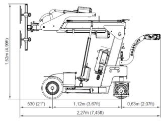 Glasroboter SmartLift SL 380 Tragkraft 380 kg max. Hubhöhe 2,65 m