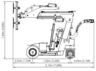 Glasroboter SmartLift SL 280 Tragkraft 280 kg max. Hubhöhe 2,75 m