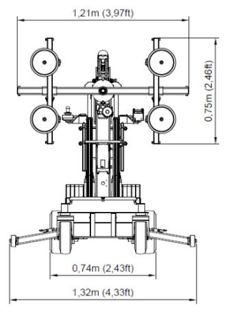 Glasroboter SmartLift SL 208 Tragkraft 150 Kg max. Hubhöhe 2,65 m
