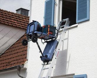 Akku Leiterlift 10m | GEDA | Bauaufzug | Schrägaufzug