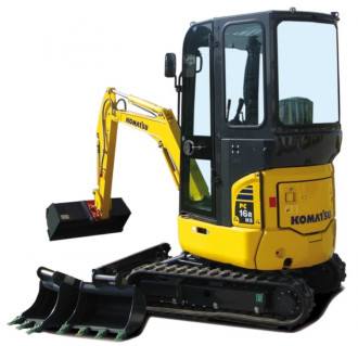 Komatsu PC 16 Minibagger einfach mieten Tagestarif Wochentarif Monatstarif Eberswalde