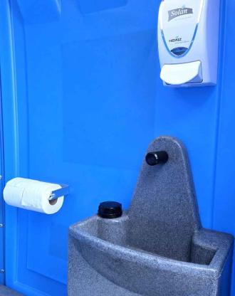 Toilettenkabinen mit Handwaschbecken - Bayern WC - Premium Kabine (für Veranstaltungen jeder Art und auch Deine Baustelle)