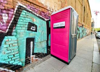 Toilettenkabinen mit Handwaschbecken - Sacofa Premium mit Handwaschbecken (für Event, private Feier, Gartenparty, Freizeitgelände, Baustelle) 