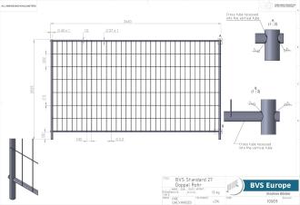 Bauzaun 3,5 x 2 m DUO-PROFI 