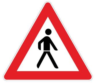 Verkehrszeichen VZ Schild+Rohr+Fuss VZ101 ACHTUNG