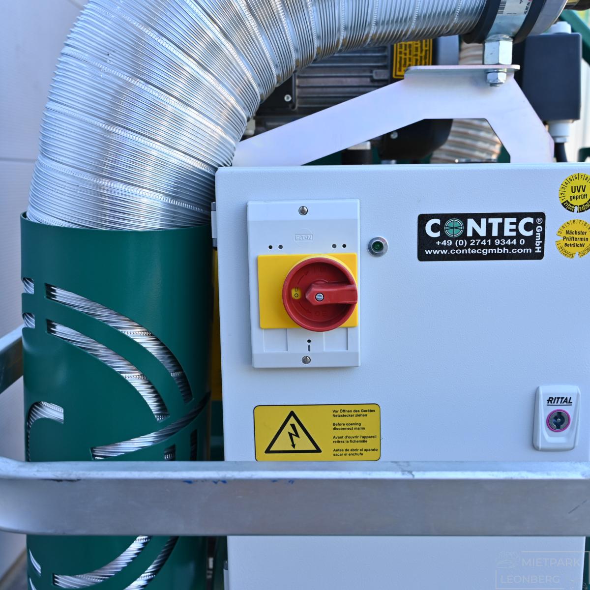 Kugelstrahlmaschine MODUL 200XL und Filteranlage TORNADO B, Klasse M inkl. Magnetwagen 70cm, Fa. Contec, Gebrauchtmaschine