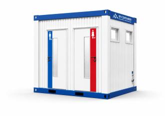 WC-Container D/H Bau Sanitärcontainer 10 ft - kompakter Toilettencontainer