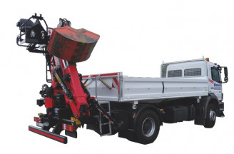 LKW Kipper mit Kran 18 tonnen Selbstlader NL 6.150 kg Mercedes-Benz einfach mieten Tagestarif Wochentarif Monatstarif Eberswalde