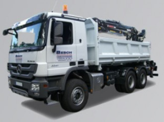 Lkw Kipper mit Ladekran 26 t Mercedes Actros einfach mieten Tagestarif Wochentarif Monatstarif Oranienburg
