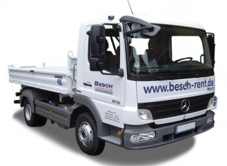 LKW-Kipper Berlin mieten 7,49 t zGG Mercedes Atego 816 einfach mieten Tagestarif Wochentarif Monatstarif Berlin