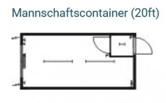 Mannschaftscontainer (20ft)