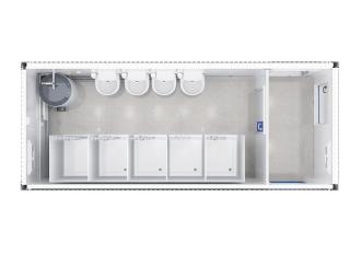 Dusch-Container mit 5 Duschen und Flur Sanitärcontainer