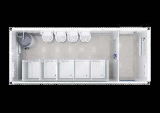 Dusch-Container mit 5 Duschen und Flur Sanitärcontainer