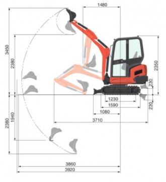Minibagger Kubota KX 019-4