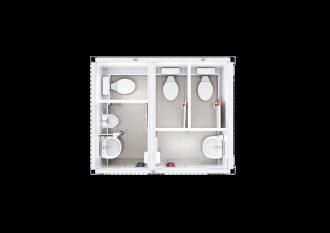 BASIC LINE WC D/H 10 ft Toilettencontainer Damen und Herren