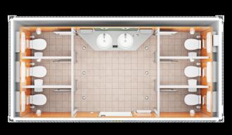 PREMIUM LINE WC DAMEN Sanitärcontainer