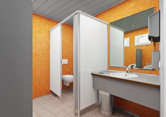 Toilettencontainer PREMIUM LINE WC D/H mit zusätzlichen Urinalen