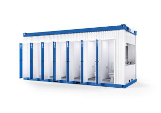 WC-Container mit 14 Toiletten Sanitärcontainer