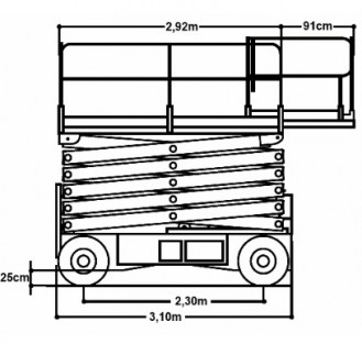 Diesel Scherenbühne 12m JLG 330 CRT