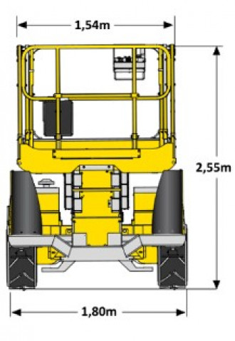 Scherenbühne Diesel 12,50 m Haulotte Compact 12DX
